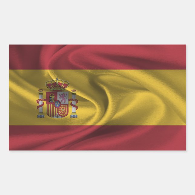 Spain Flag Rectangular Sticker (Front)