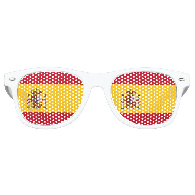 Spain Flag Retro Sunglasses (Front)
