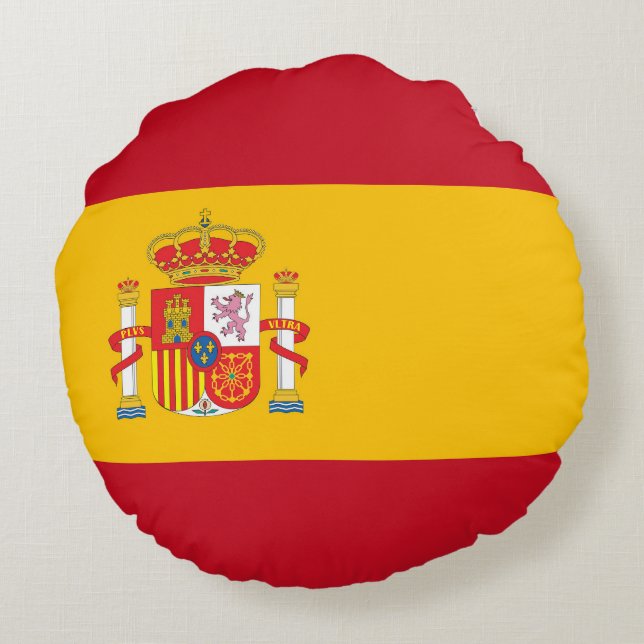 Spain flag round cushion (Back)