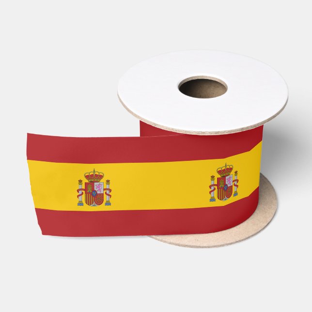 Spain Flag Satin Ribbon (Spool)