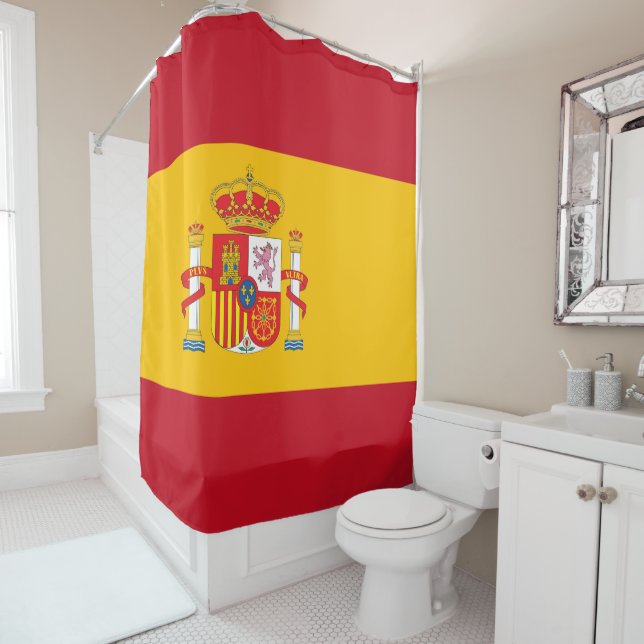 Spain flag shower curtain (In Situ)