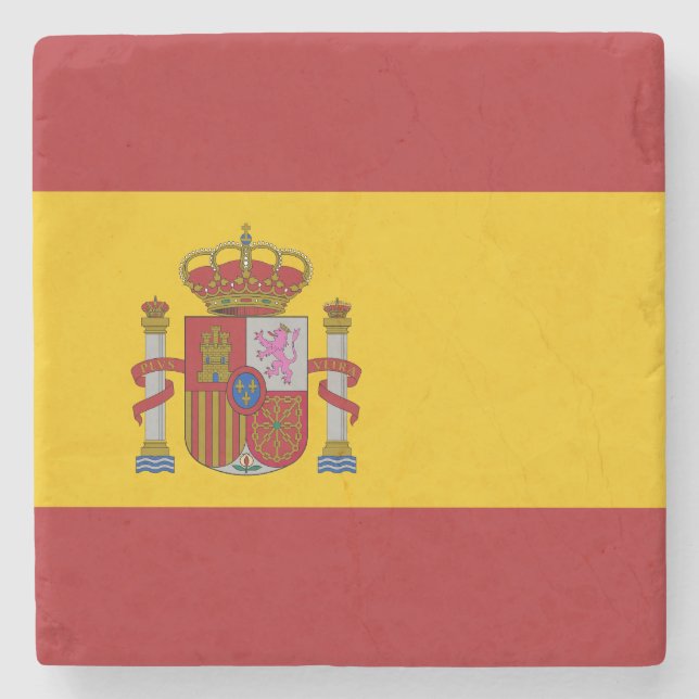 Spain Flag Stone Coaster (Front)