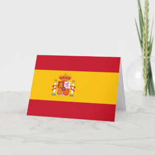 Spain flag thank you card