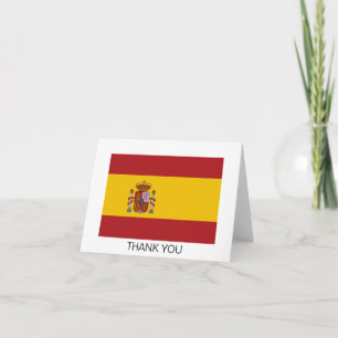 Spain Flag Thank You Card