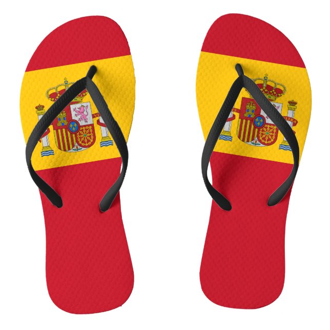 Spain Flag Thongs (Footbed)
