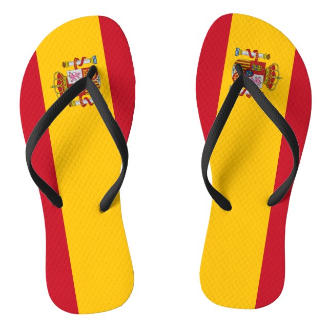 Spain Flag Thongs (Footbed)