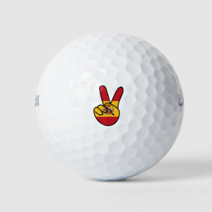 Spain Flag V Sign Golf Balls