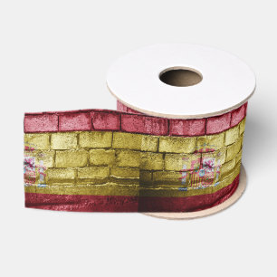 Spain flag wall grosgrain ribbon