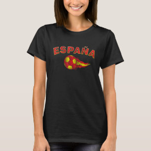 Spain Flag with Football World Sport T-Shirt