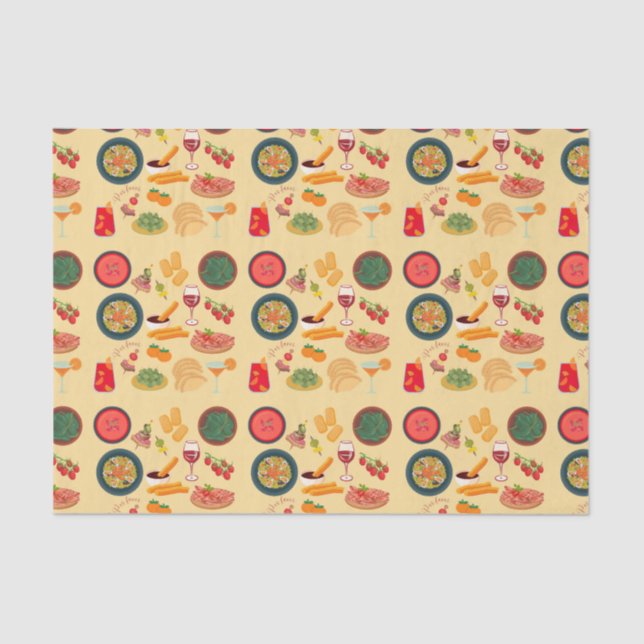  Spain Food Tissue Paper (Front)