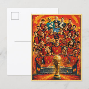 Spain football team champions 2026 gifts postcard