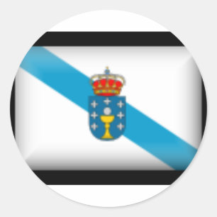 Spain Galicia Flag Classic Round Sticker