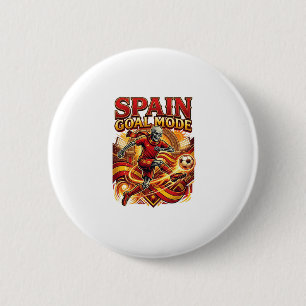 Spain Goal Mode Skeleton Striker Nations Streetwea 6 Cm Round Badge
