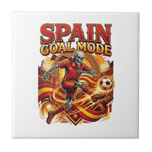 Spain Goal Mode Skeleton Striker Nations Streetwea Ceramic Tile