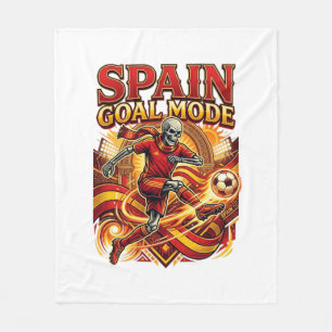 Spain Goal Mode Skeleton Striker Nations Streetwea Fleece Blanket