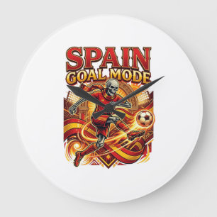 Spain Goal Mode Skeleton Striker Nations Streetwea Large Clock