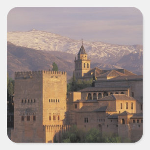 Spain, Granada, Andalucia The Alhambra, 2 Square Sticker