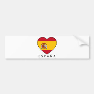 Spain Heart with black ESPANA Bumper Sticker