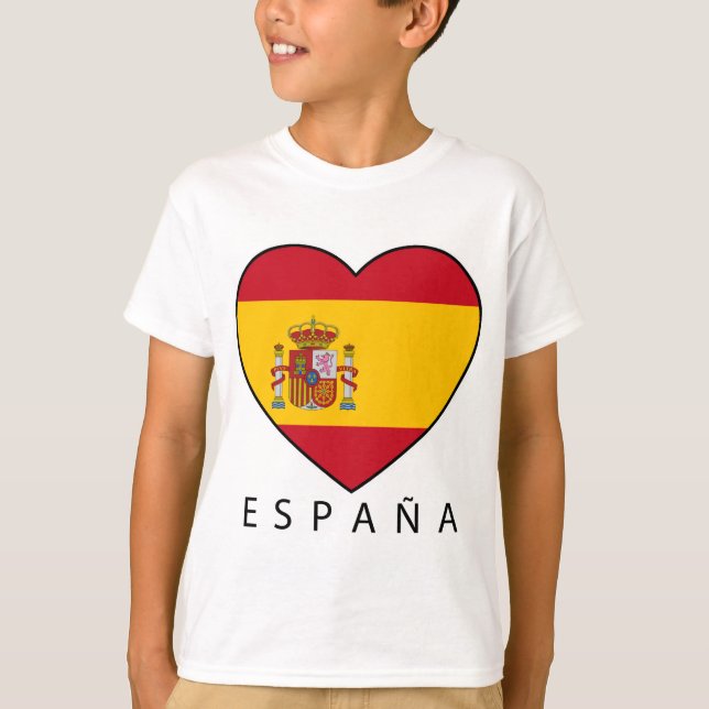 Spain Heart with black ESPANA T-Shirt (Front)