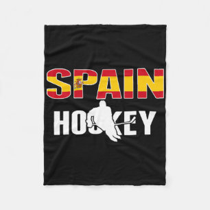 Spain Ice Hockey Lovers Jersey - Spanish Hockey Te Fleece Blanket