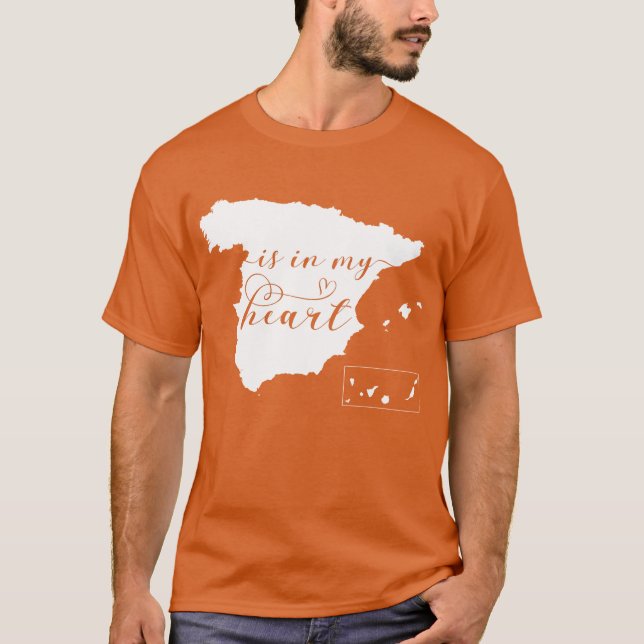 Spain Is In My Heart, Map T-Shirt (Front)