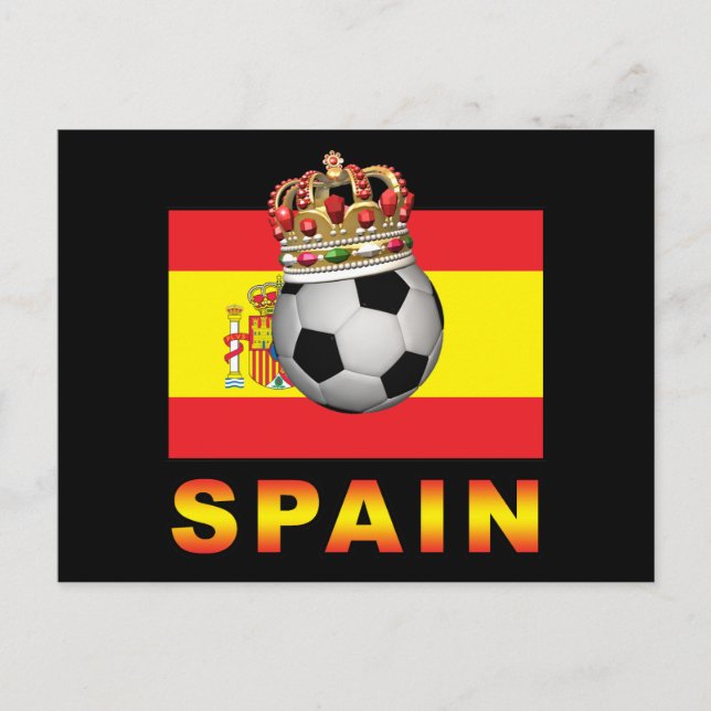 Spain King Of Football Postcard (Front)