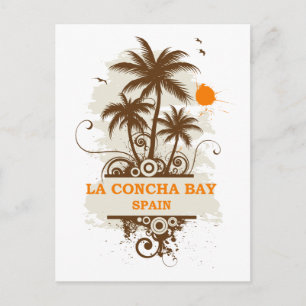 Spain La Concha Bay Postcard