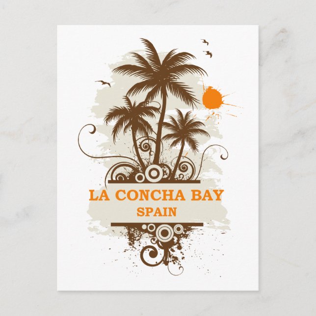 Spain La Concha Bay Postcard (Front)