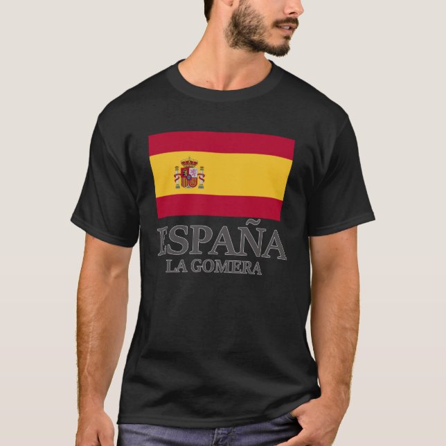 Spain La Gomera Flag Travel Europe Holiday T-Shirt (Front)
