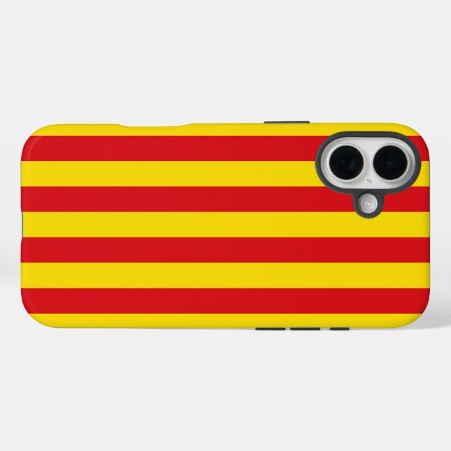 Spain: La Senyera Catalonia Flag Case-Mate iPhone Case (Back (Horizontal))