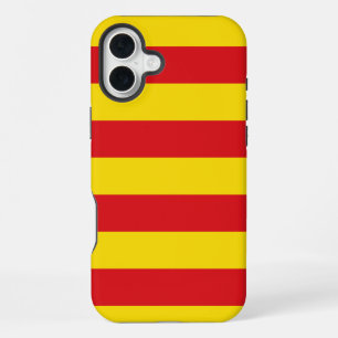 Spain: La Senyera Catalonia Flag iPhone 16 Plus Case
