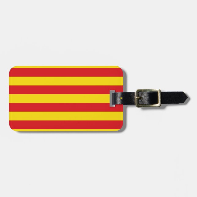 Spain: La Senyera Catalonia Luggage Tag (Front Horizontal)