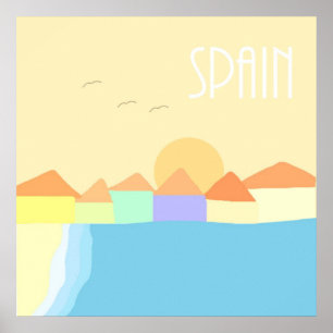 spain landscape painting art poster