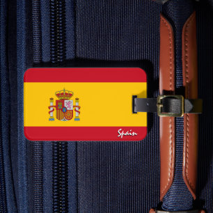 Spain Luggage Tags, patriotic Spanish Flag Tag