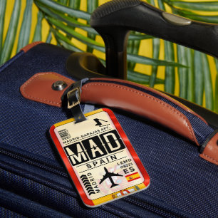 Spain Madrid Airport Code Luggage Tag