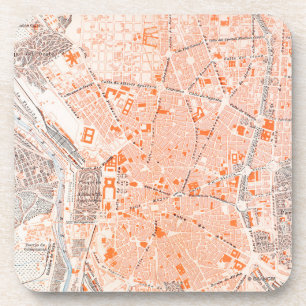 Spain: Madrid Map, C1920 Coaster