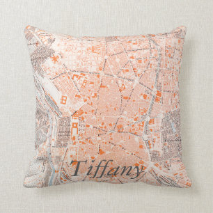 Spain: Madrid Map, C1920 Cushion