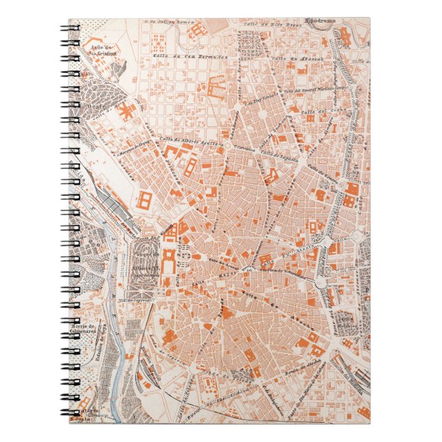 Spain: Madrid Map, C1920 Notebook (Front)