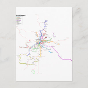 Spain-Madrid Metro Map Postcard
