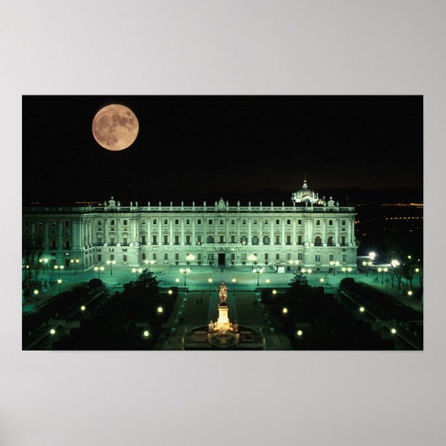 Spain, Madrid, Royal Palace and Plaza de Poster (Front)