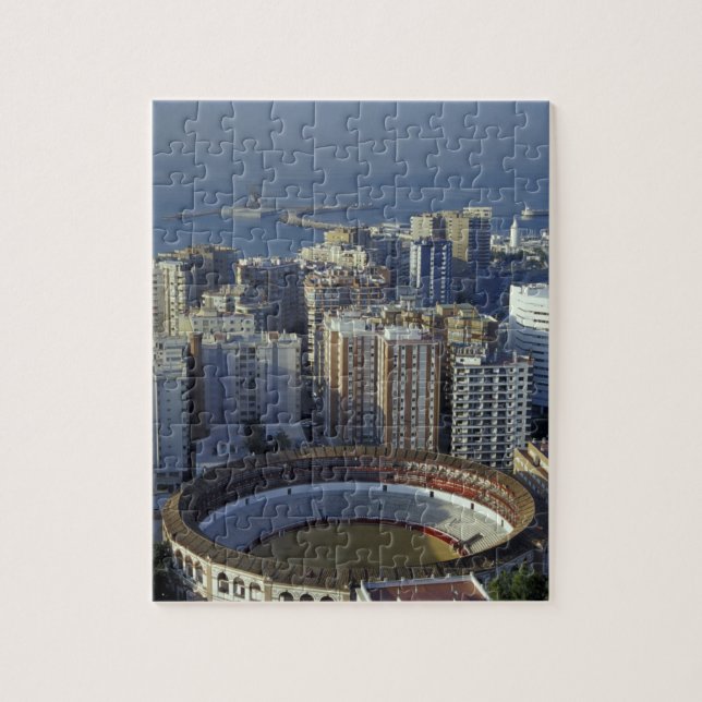 Spain, Malaga, Andalucia View of Plaza de Toros Jigsaw Puzzle (Vertical)