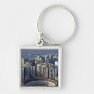 Spain, Malaga, Andalucia View of Plaza de Toros Key Ring