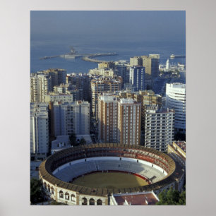 Spain, Malaga, Andalucia View of Plaza de Toros Poster