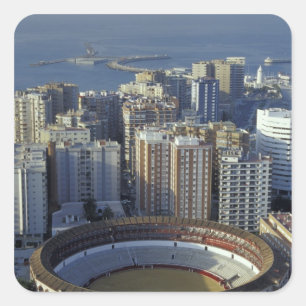 Spain, Malaga, Andalucia View of Plaza de Toros Square Sticker