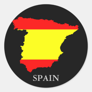 Spain map and flag - sticker
