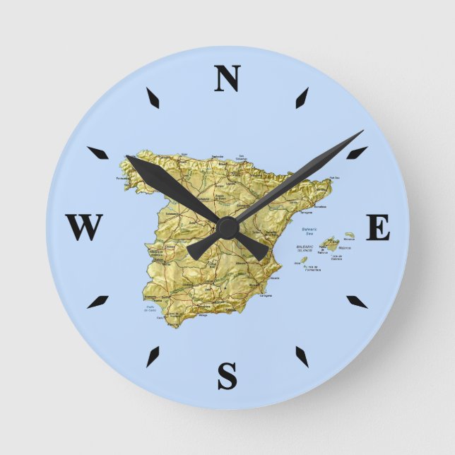 Spain Map Clock (Front)
