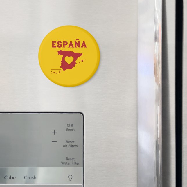 Spain Map España Yellow Red Magnet (In Situ (Fridge))