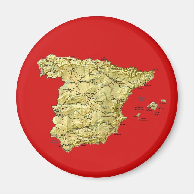 Spain Map Magnet (Front)