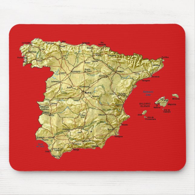 Spain Map Mousepad (Front)