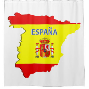 Spain map shower curtain